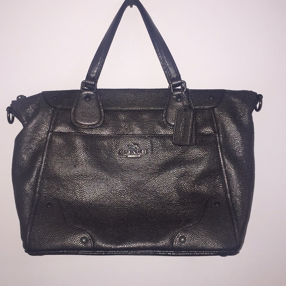 Coach Pebble Leather Bronze Bag